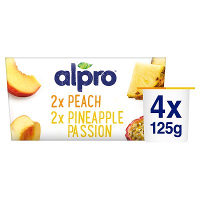 Alpro Peach & Pineapple Dairy Free Soya Yoghurt Alternative