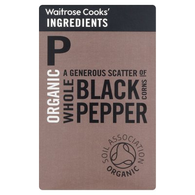 Waitrose CI Organic Whole Black Peppercorns