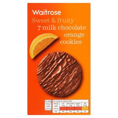 Waitrose Orange &Milk Chocolate Cookies