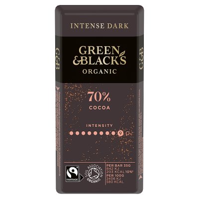 Green & Black's Organic 70% Dark Chocolate Bar single