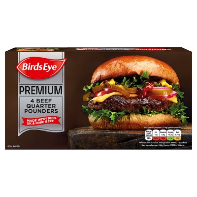 Birds Eye 4 100% Beef Quarter Pounders