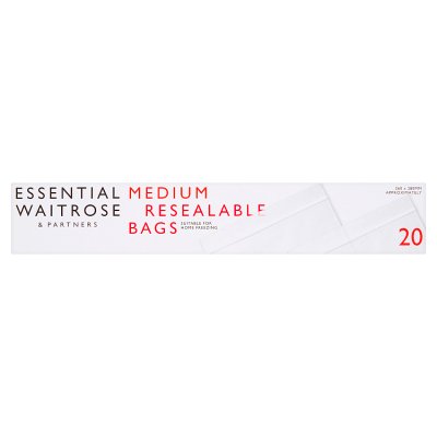 essential Waitrose Medium Reclosable Bags