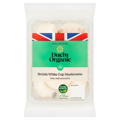 Duchy Organic White Cup Mushrooms