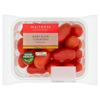 Waitrose Baby Plum Tomatoes