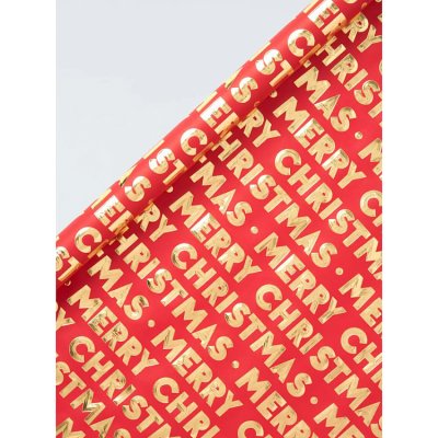 Merry Christmas Block Letter Rollwrap 4m