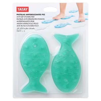 Anti-Slip Bath Stickers Fish Turquoise