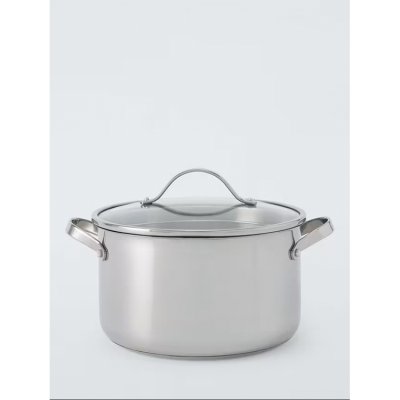 John Lewis The Pan 2.0 Stainless Steel High Casserole 24cm