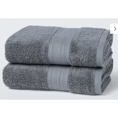 Cotton V Bath Sheet 2pk Dark Steel