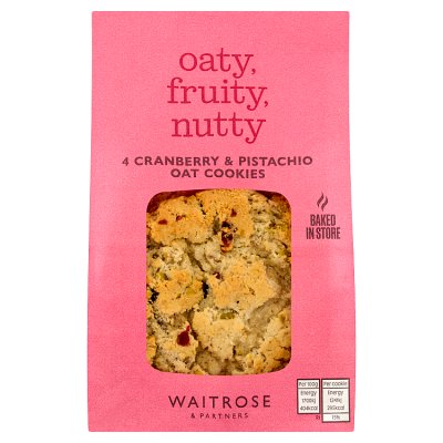 Waitrose Pistachio & Cranberry Cookies 4 pack