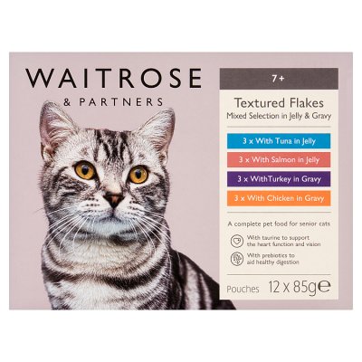 Waitrose 7+ Textured Flakes Selection in Jelly & Gravy