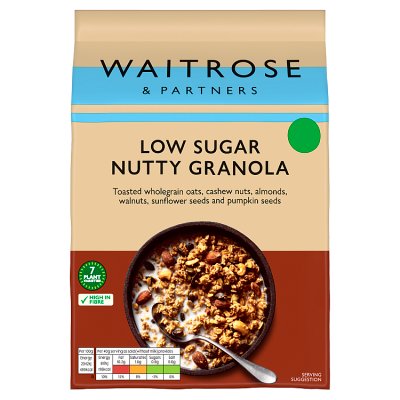 Waitrose Low Sugar Nutty Granola Breakfast Cereal