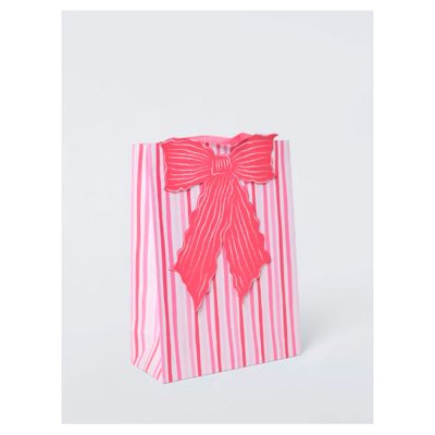 Striped Bow Small Bag