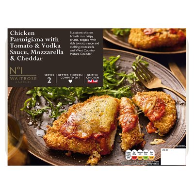 No.1 2 Chicken Parmigiana with Tomato & Vodka Sauce, Mozzarella & Cheddar