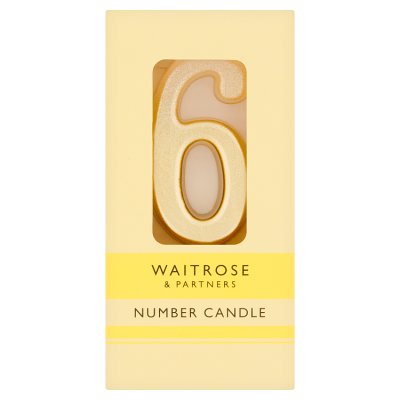Waitrose 6 Number Cake Candle