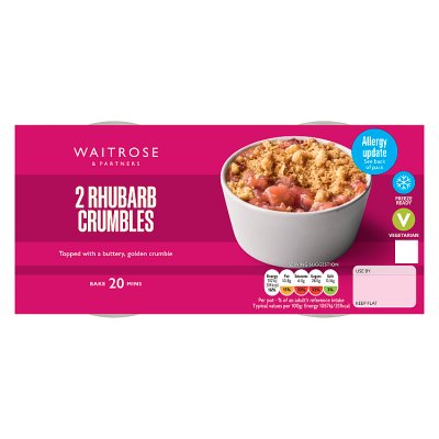 Waitrose 2 Rhubarb Crumbles