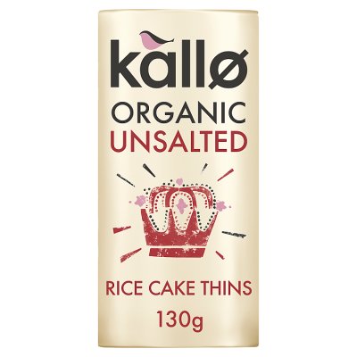 Kallo Organic Unsalted Wholegrain Rice Cake Thins