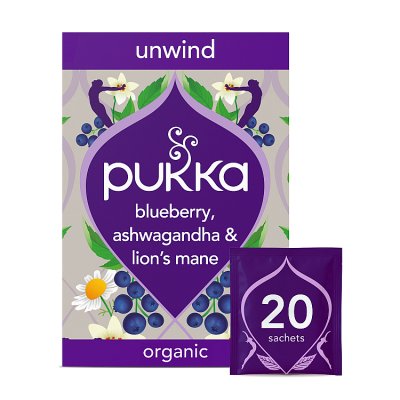 Pukka Unwind Blueberry Ashwagandha & Lion's Mane Tea 20s