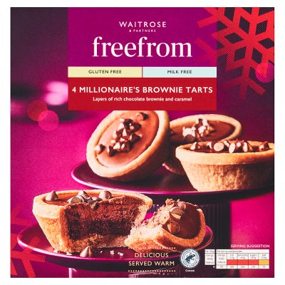 Waitrose Free From 4 Millionaire's Brownie Tarts