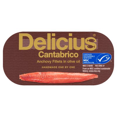 Delicius MSC Cantabrian Anchovy Fillets in Olive Oil