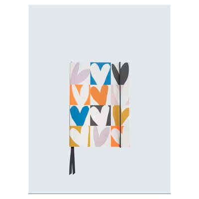 Caroline Gardner Multi Checkmate Hearts A5 Notebook