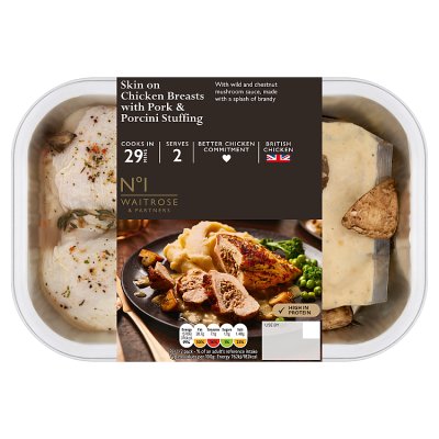 No.1 Skin on Chicken Breasts with Pork & Porcini Stuffing