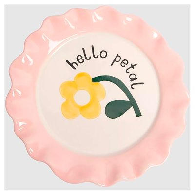 Caroline Gardner Hello Petal Yellow Flower Plate