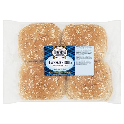 Brownings Wheaten Rolls Topped with Oats