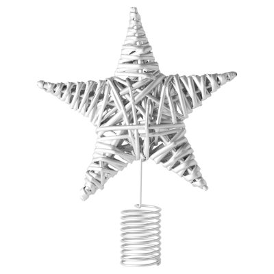 Silver Wicker Star Topper