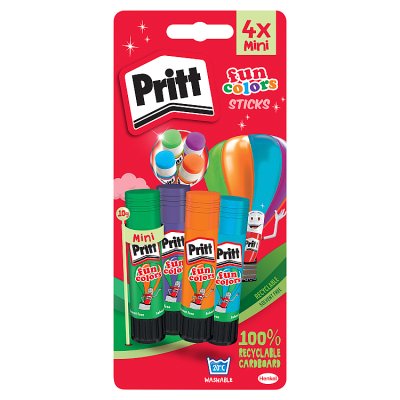 Pritt Stick Pack of 4 Fun Colours 10g