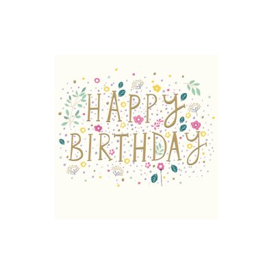 Birthday Greetings Card - Flowers