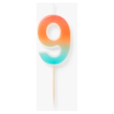 Happy Birthday 9 Candle