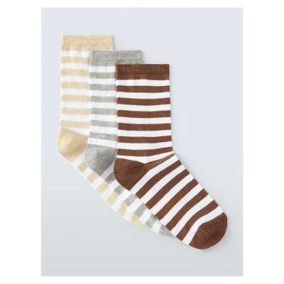 Natural Stripe Socks 3Pk