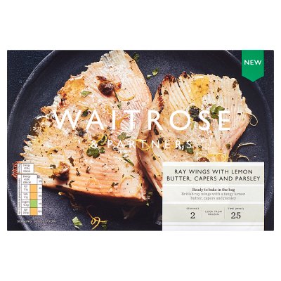 Waitrose Ray Wings with Lemon Butter, Capers & Parsley