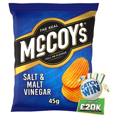 McCoy's Ridge Cut Salt & Malt Vinegar Crisps