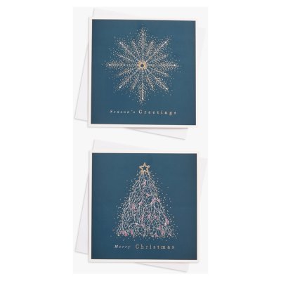 8 Icicle & Tree Christmas Cards