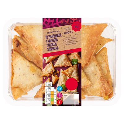 10 Handmade Tandoori Chicken Samosas