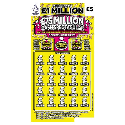 £75 Million Cash Spectacular Scratchcard