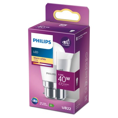 Philips Frosted Ball White B22 40W