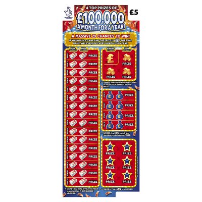 £100,000 a Month for a Year Scratchcard