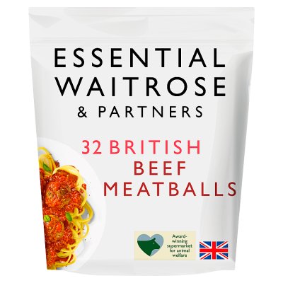 Essential 32 Meatballs 100% British Beef