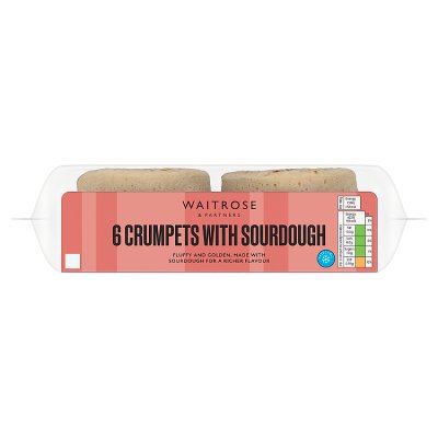 Waitrose 6 Sourdough Crumpets