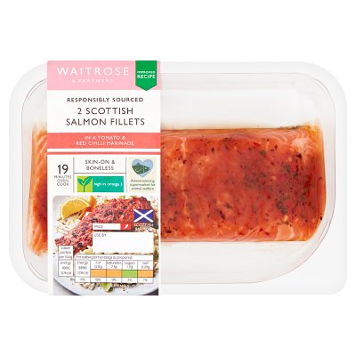 Waitrose 2 Scottish Salmon Fillets in Tomato & Red Chilli