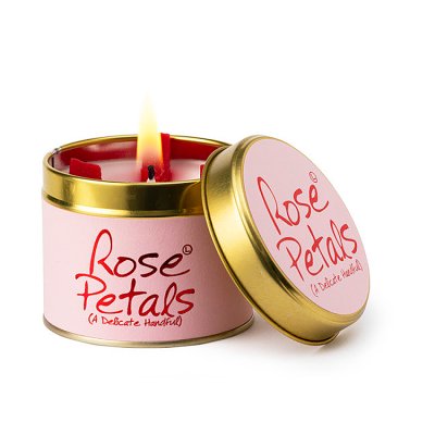 Lily-Flame Rose Petals Candle Tin