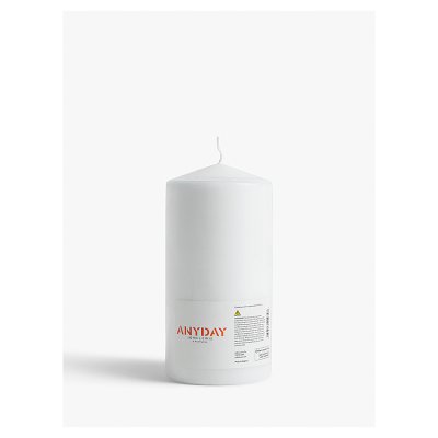 John Lewis ANYDAY Large Pillar Candle, White, 1.2kg