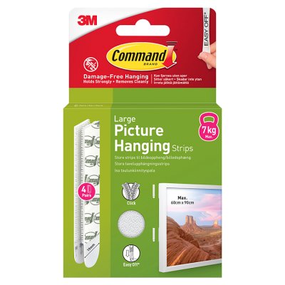 Command Large Pack of 4 White Picture Hangin Strips