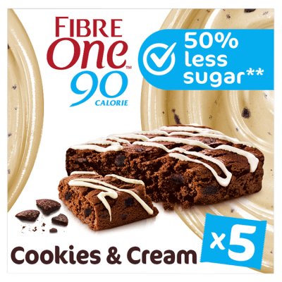 Fibre One Snack Bars Cookies & Cream Squares