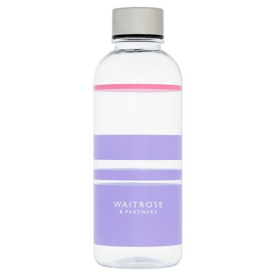 Waitrose Tritan Water Bottle Purple Stripe