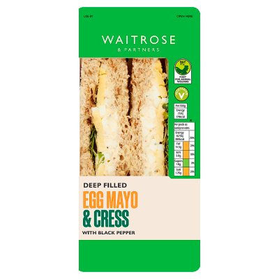 Waitrose Deep Filled Egg & Cress Sandwich