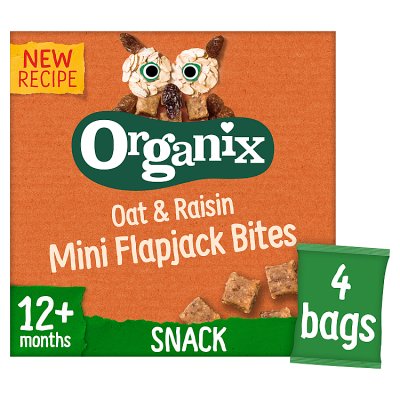 Organix Oat Raisin Flapjack Bites Waitrose Partners