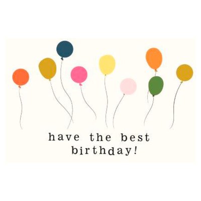 Birthday Balloons Greetings Card